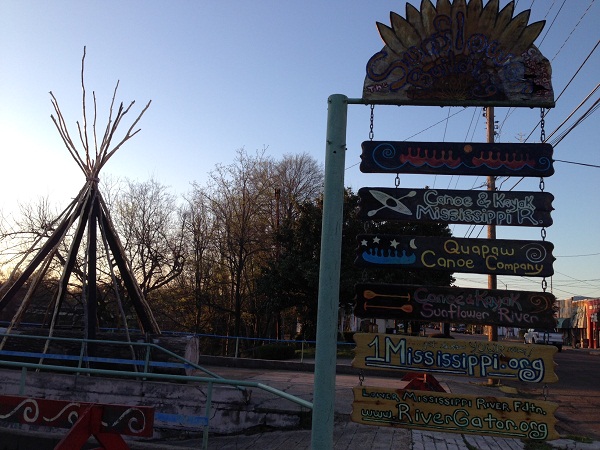 Signage at the Quapaw Canoe Company